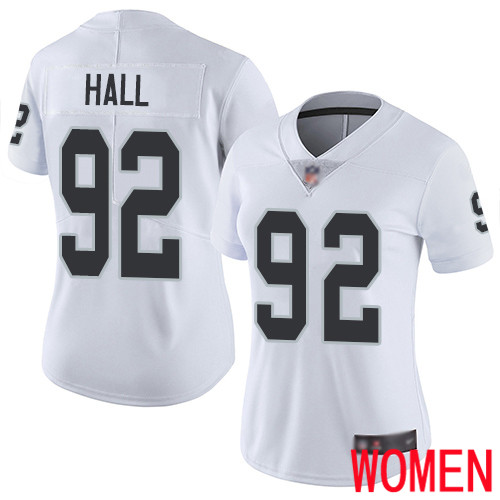 Oakland Raiders Limited White Women P J  Hall Road Jersey NFL Football #92 Vapor Untouchable Jersey